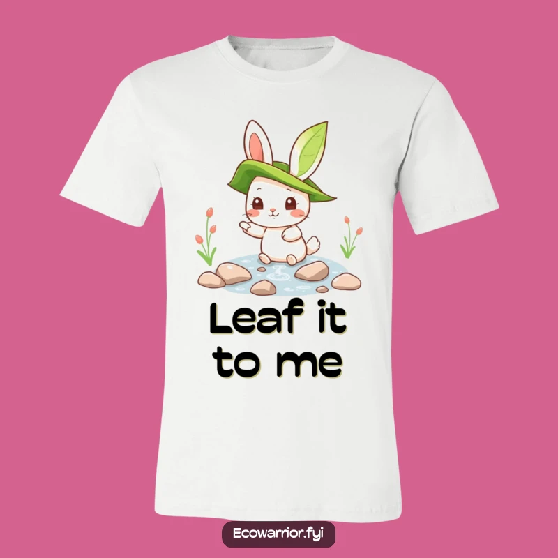 Funny Rabbit Nature T-Shirt: Clean Stream Charm, Hilarious Eco-Gift Apparel
