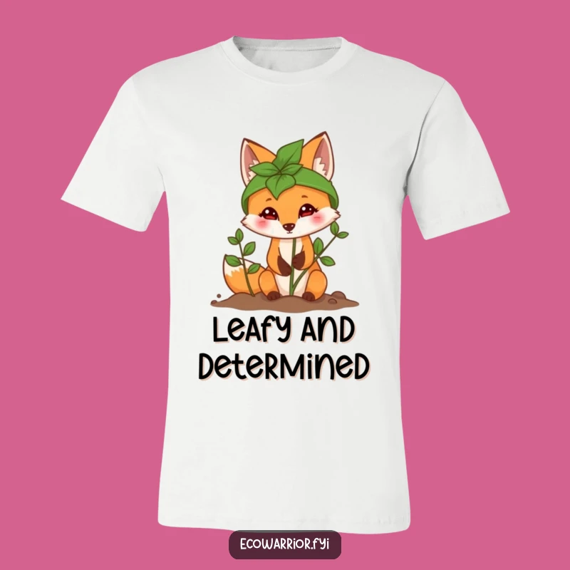 Funny Fox Planting Sapling T-Shirt - Eco-Warrior Woodland Tee