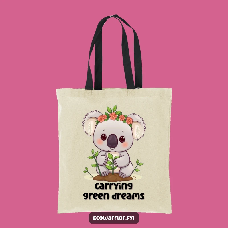 Funny Koala Gardener Tote Bag: Cute Eco Bag, Stylish & Practical Funny Gift