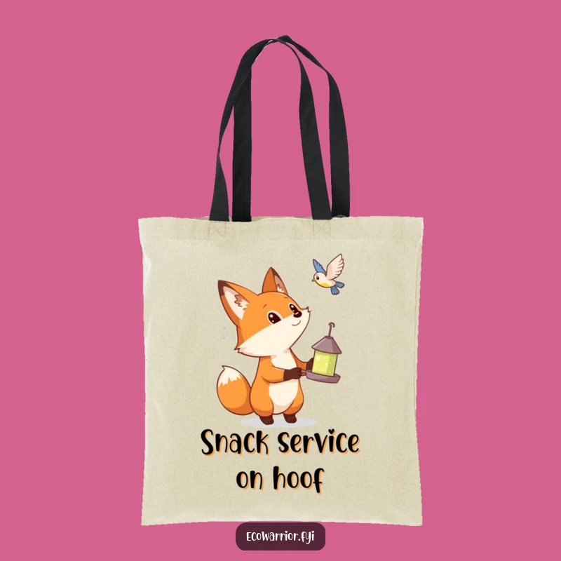 Funny Fox Bird Feeder Tote Bag: Carry Your Essentials with Whimsical Charm