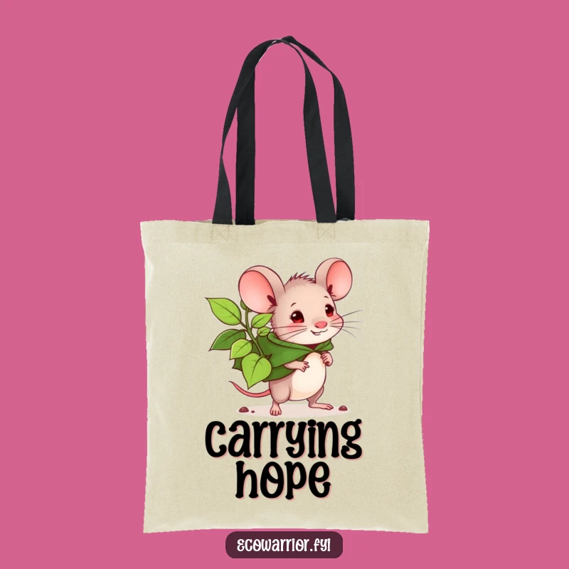 Funny Mouse Planter Tote Bag - Leaf Cape Hero, Practical and Hilarious Accessory